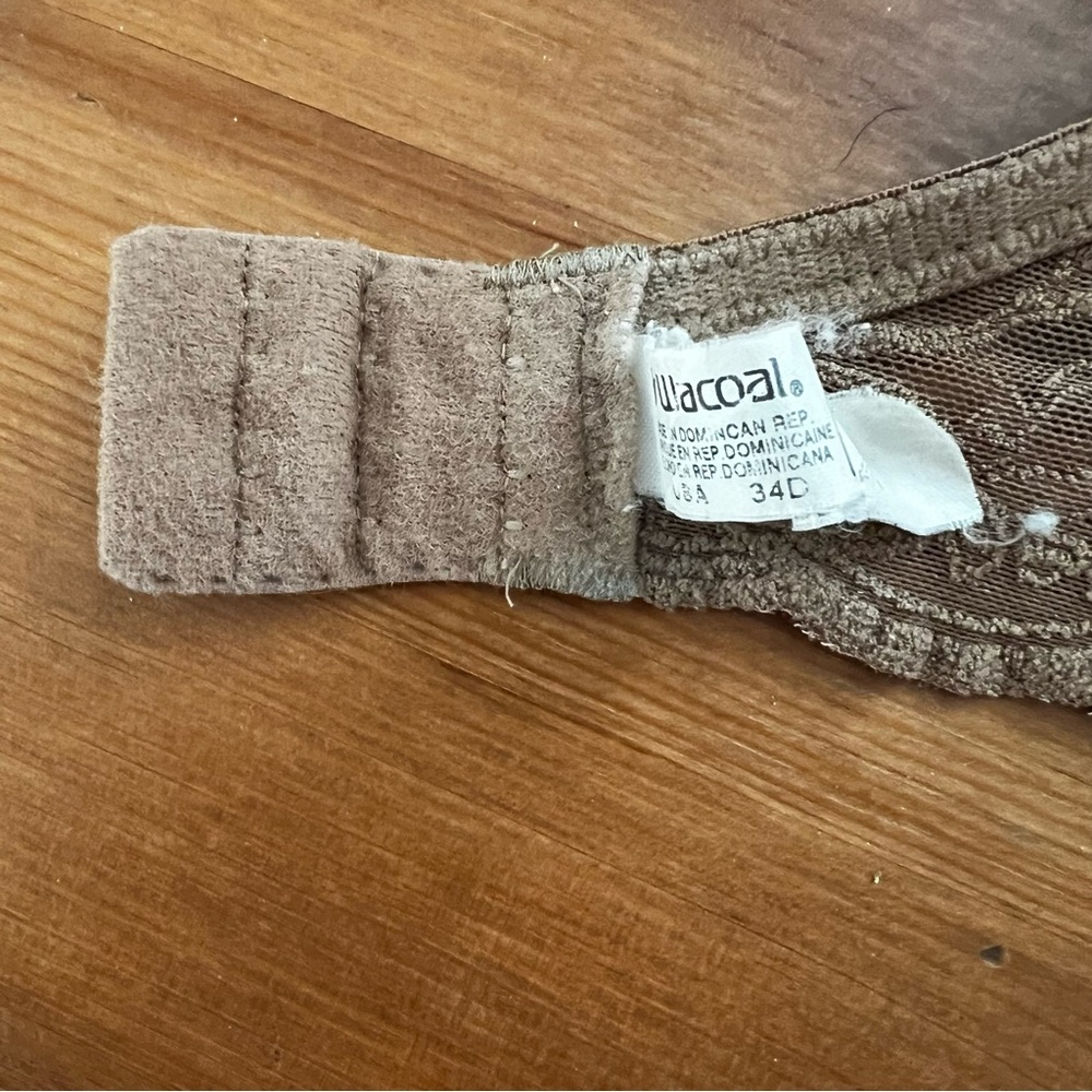 Wacoal Bra 34D Tan Taupe Lace Underwire Lined‎ Adjustable Straps Back Closure - Picture 9 of 10